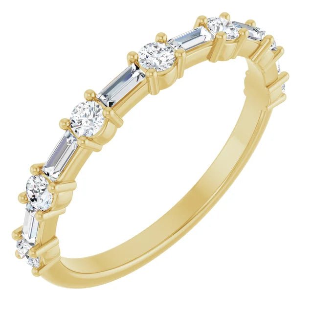 Baguette and Round Anniversary Band - Acadian Estates &amp; Custom