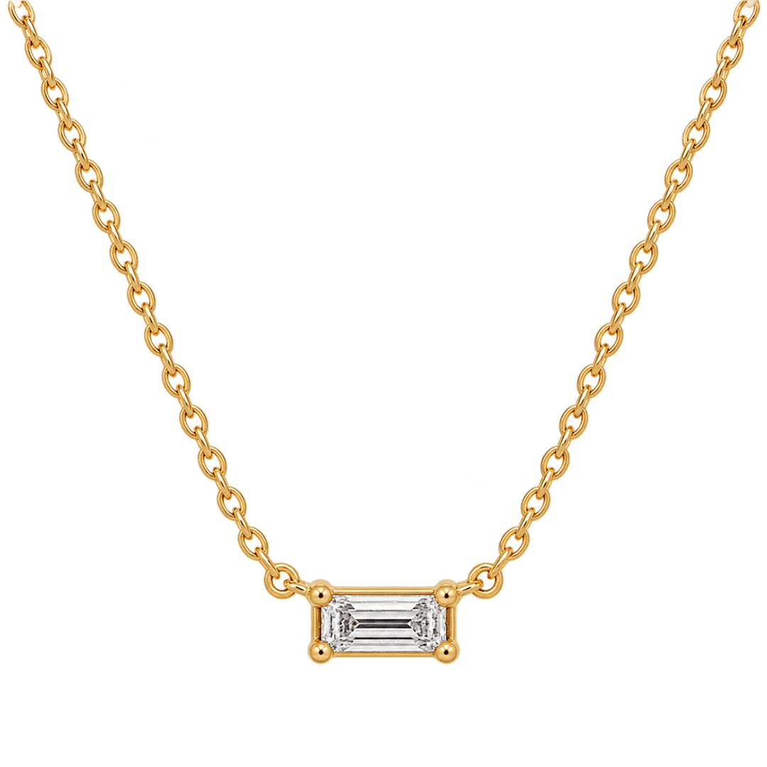 Baguette Diamond Pendant Necklace - Acadian Estates &amp; Customnecklace