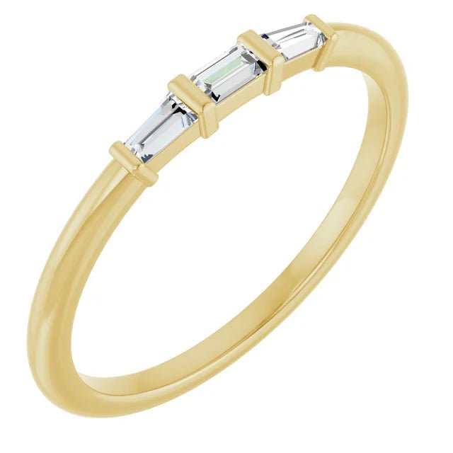 Baguette Diamond Stackable Ring - Acadian Estates & Custom