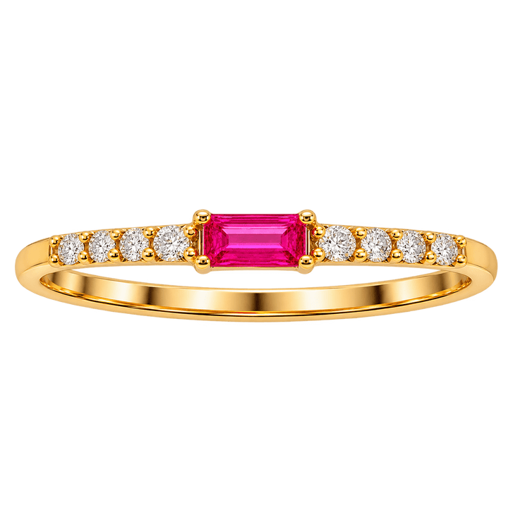 Baguette Ruby and Diamond Ring - Acadian Estates &amp; CustomRing