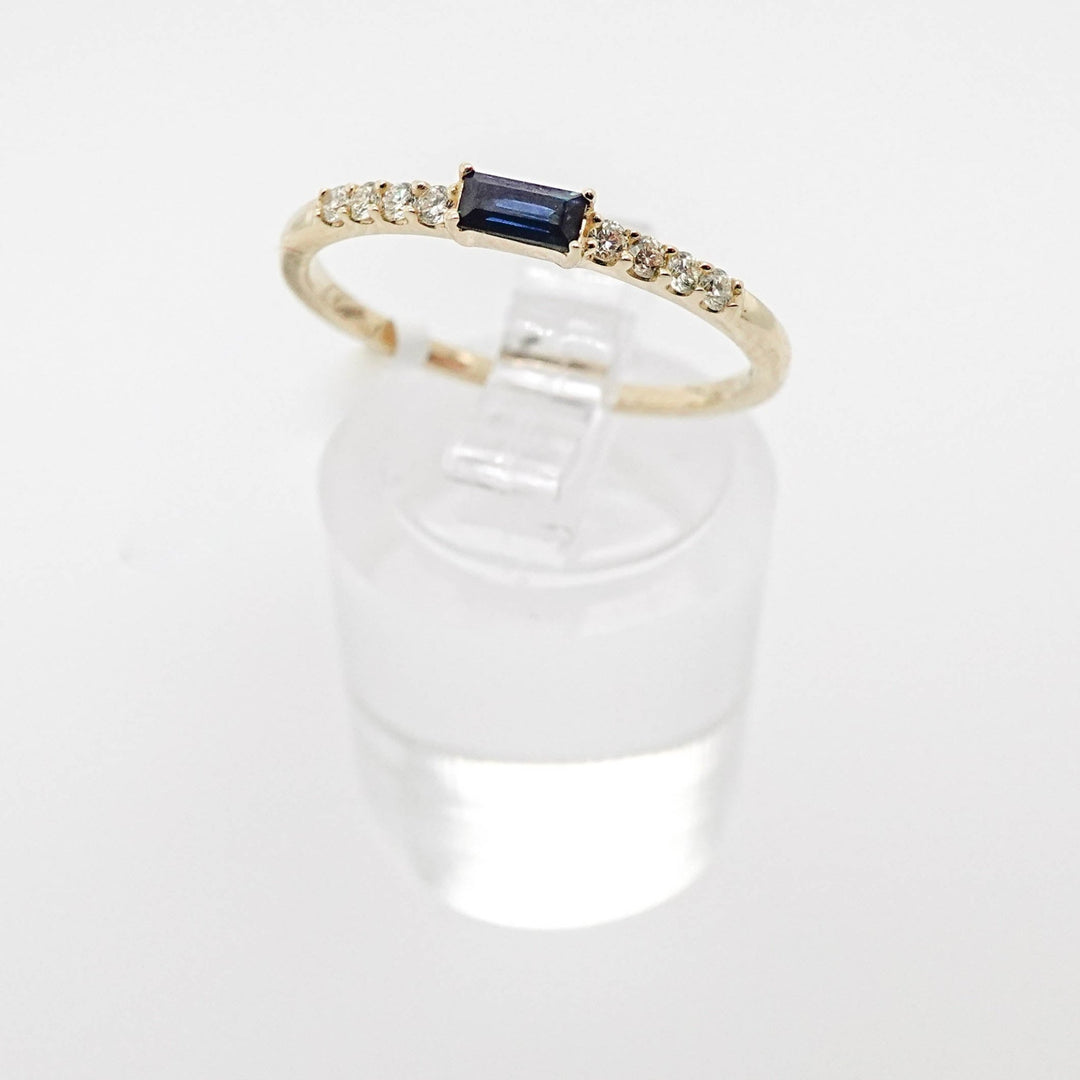 Baguette Sapphire and Diamond Ring - Acadian Estates &amp; CustomRing