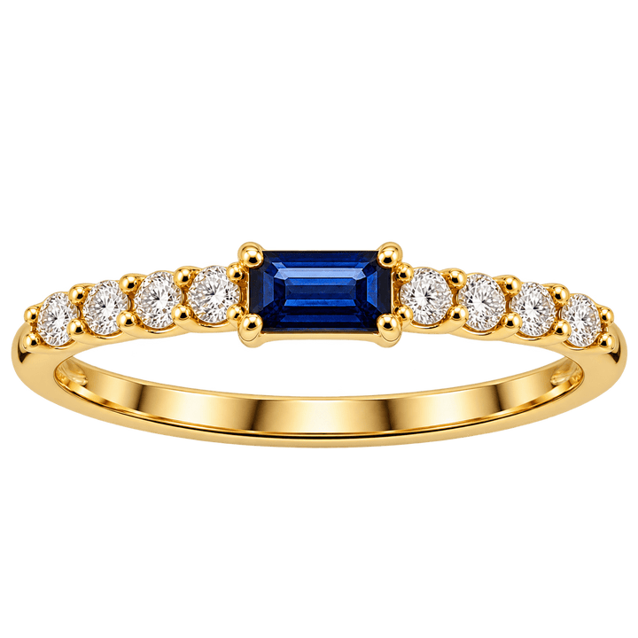 Baguette Sapphire and Diamond Ring - Acadian Estates &amp; CustomRing