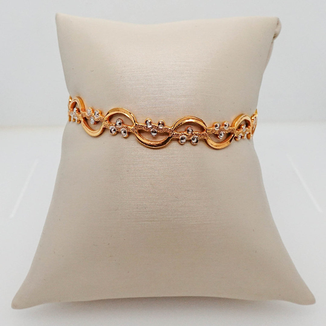 Bangle with White Gold Details - Acadian Estates &amp; CustomBracelet