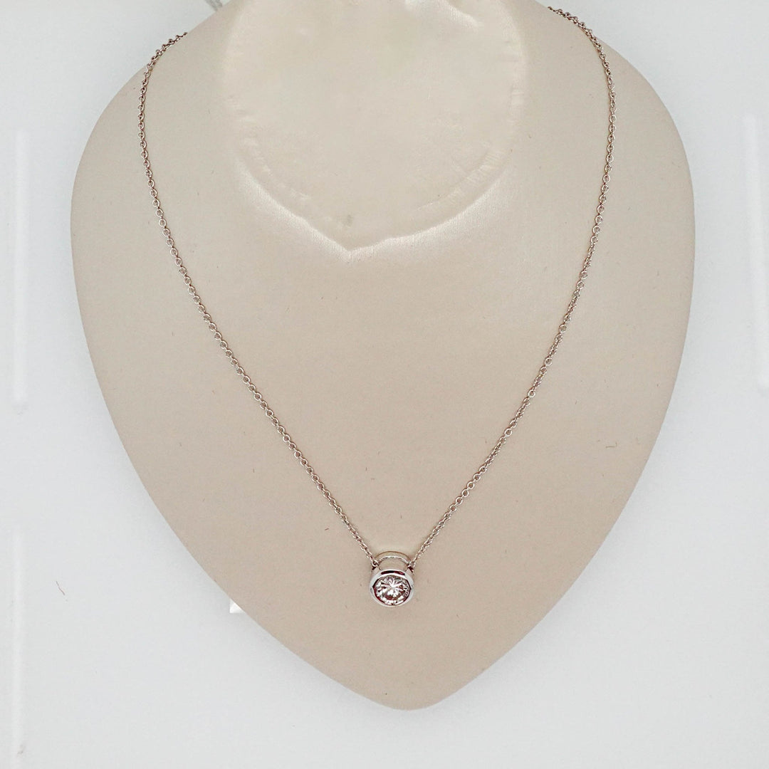 Bezel Set Diamond Necklace - Acadian Estates & Customnecklace