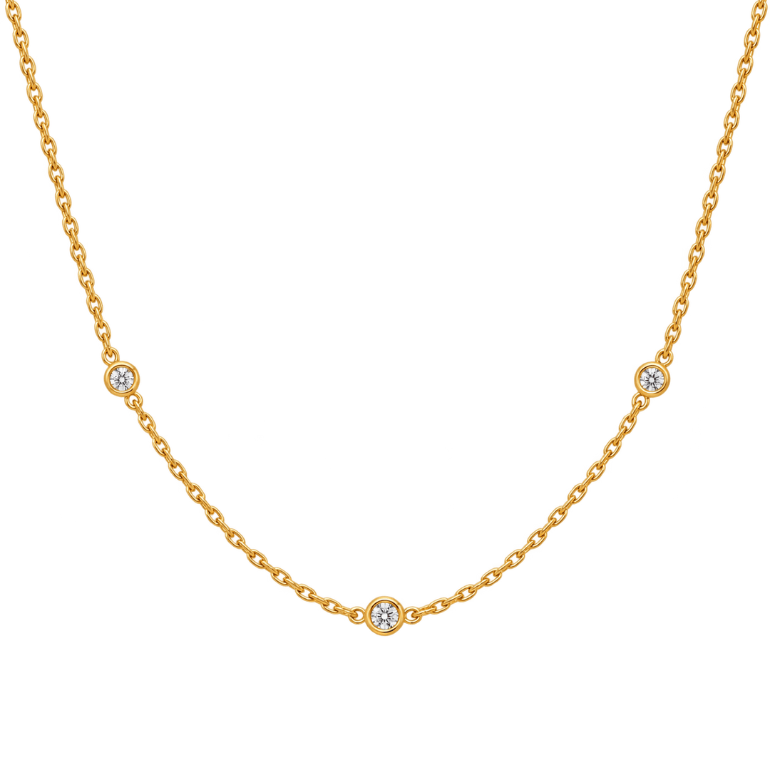 Bezel Set Diamond Necklace - Acadian Estates &amp; Customnecklace