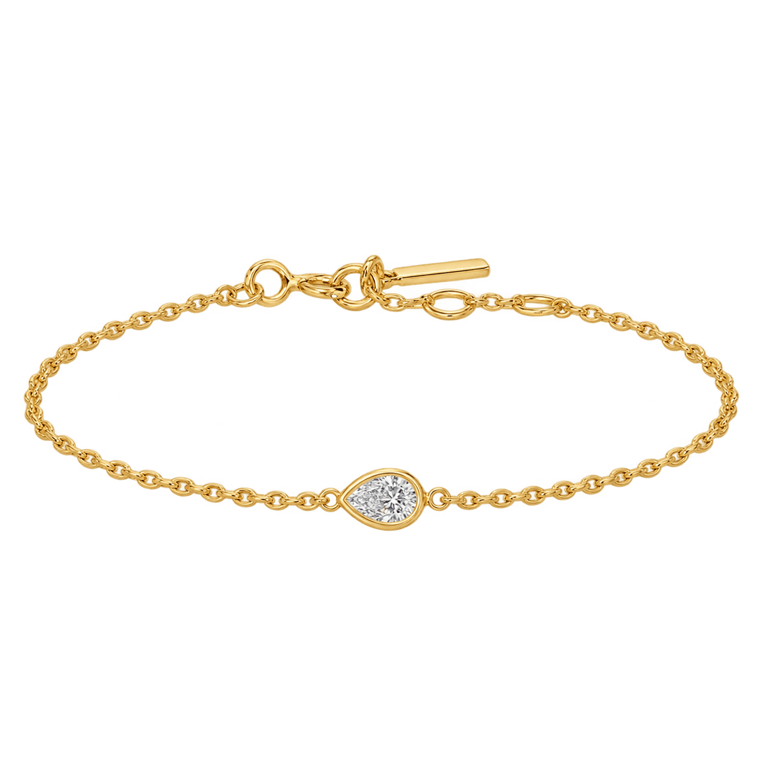 Bezel Set Pear Diamond Bracelet - Acadian Estates &amp; CustomBracelet