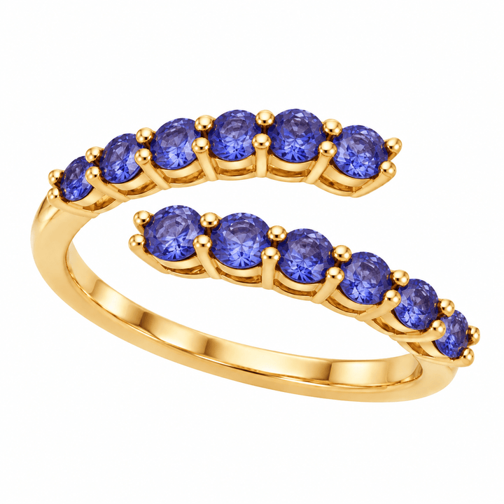 Blue Sapphire Bypass Ring - Acadian Estates &amp; CustomRing