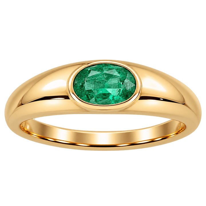 Cabochon Oval Emerald Ring - Acadian Estates &amp; CustomRing