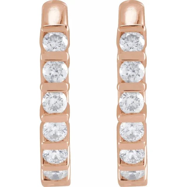 Channel - Set Diamond Hoops - Acadian Estates &amp; Custom