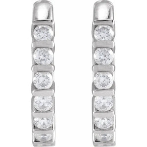 Channel - Set Diamond Hoops - Acadian Estates & Custom