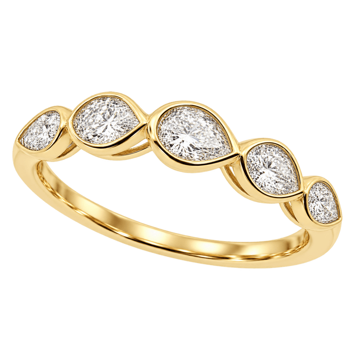 Chasing Pear Diamond Band - Acadian Estates &amp; CustomRing