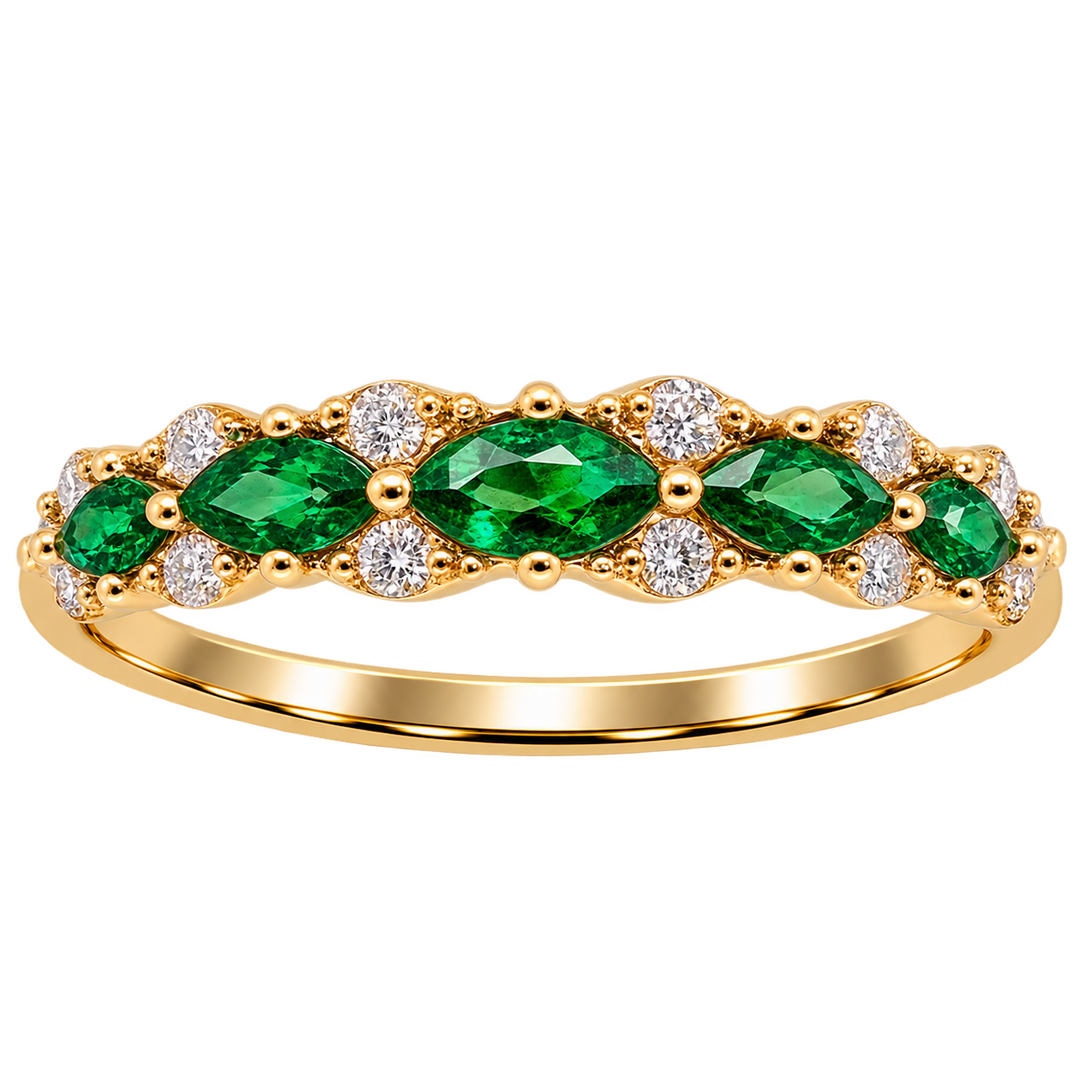 Chrome Diopside with Diamond Ring - Acadian Estates &amp; CustomRing