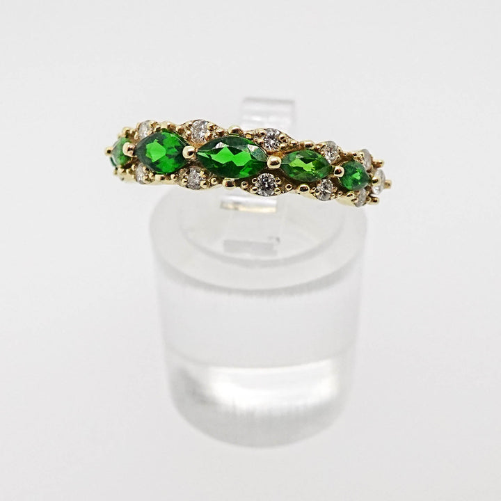 Chrome Diopside with Diamond Ring - Acadian Estates &amp; CustomRing