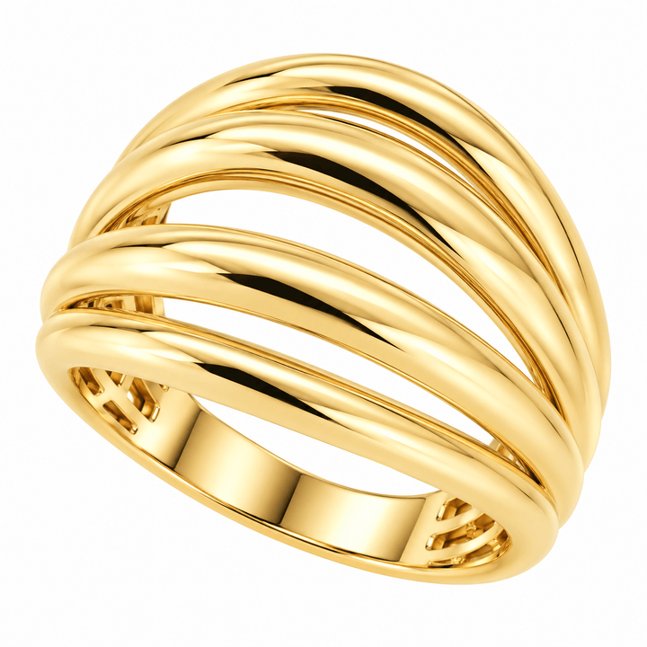 Chunky Curve 4 Row Fashion Ring - Acadian Estates &amp; CustomRing