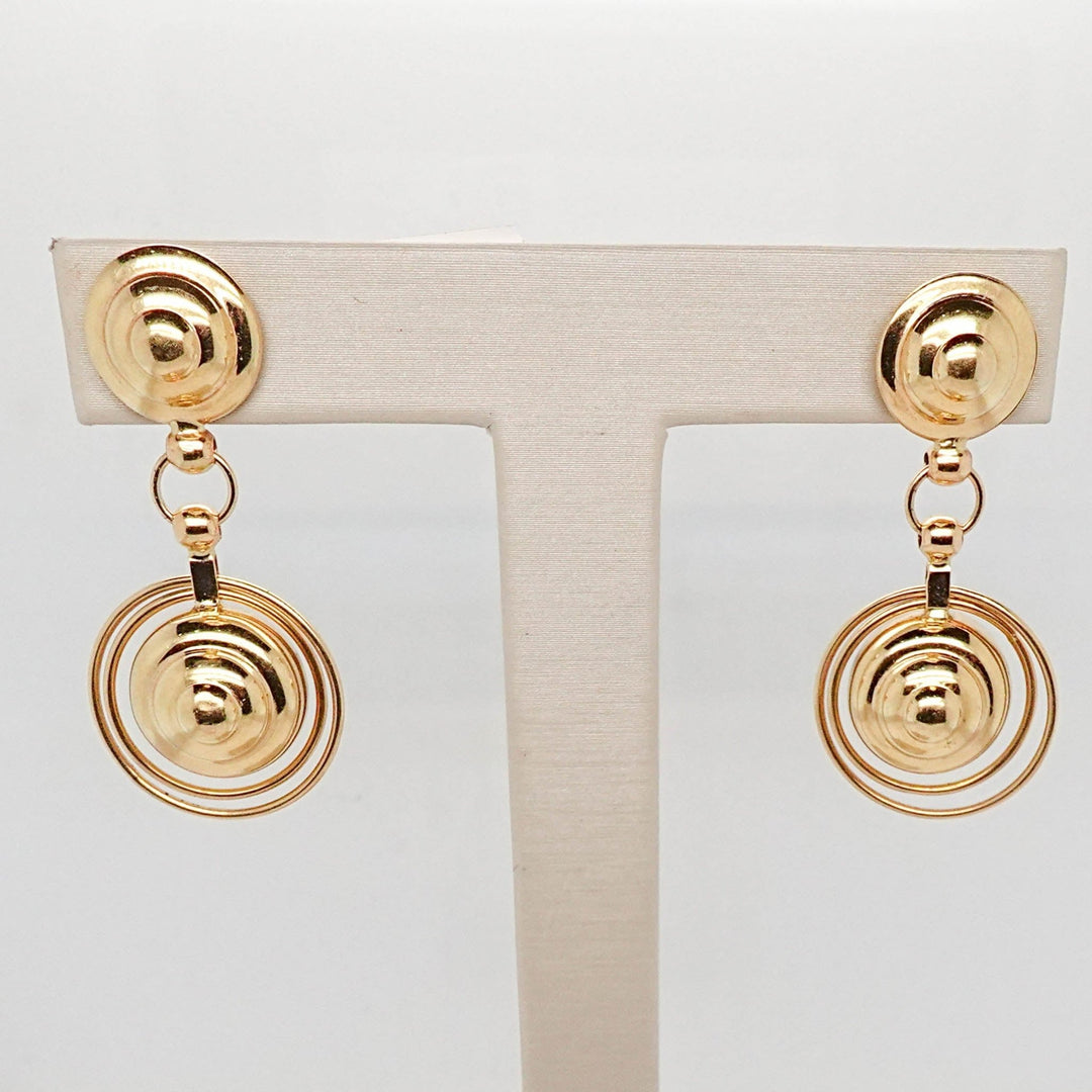 Circle Design Dangle Earrings - Acadian Estates &amp; CustomEarrings