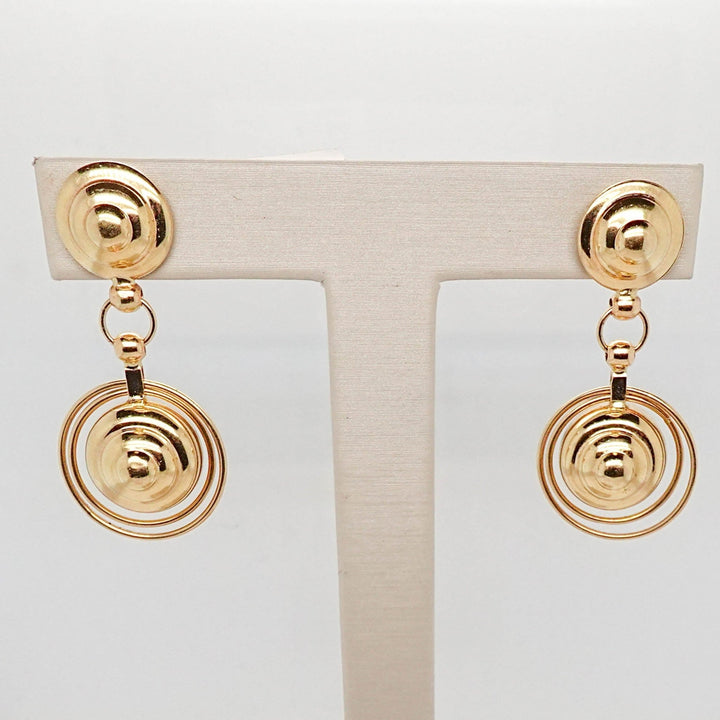 Circle Design Dangle Earrings - Acadian Estates &amp; CustomEarrings