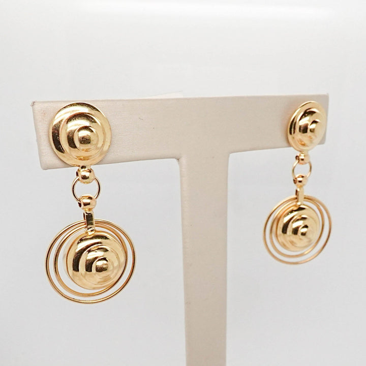 Circle Design Dangle Earrings - Acadian Estates &amp; CustomEarrings