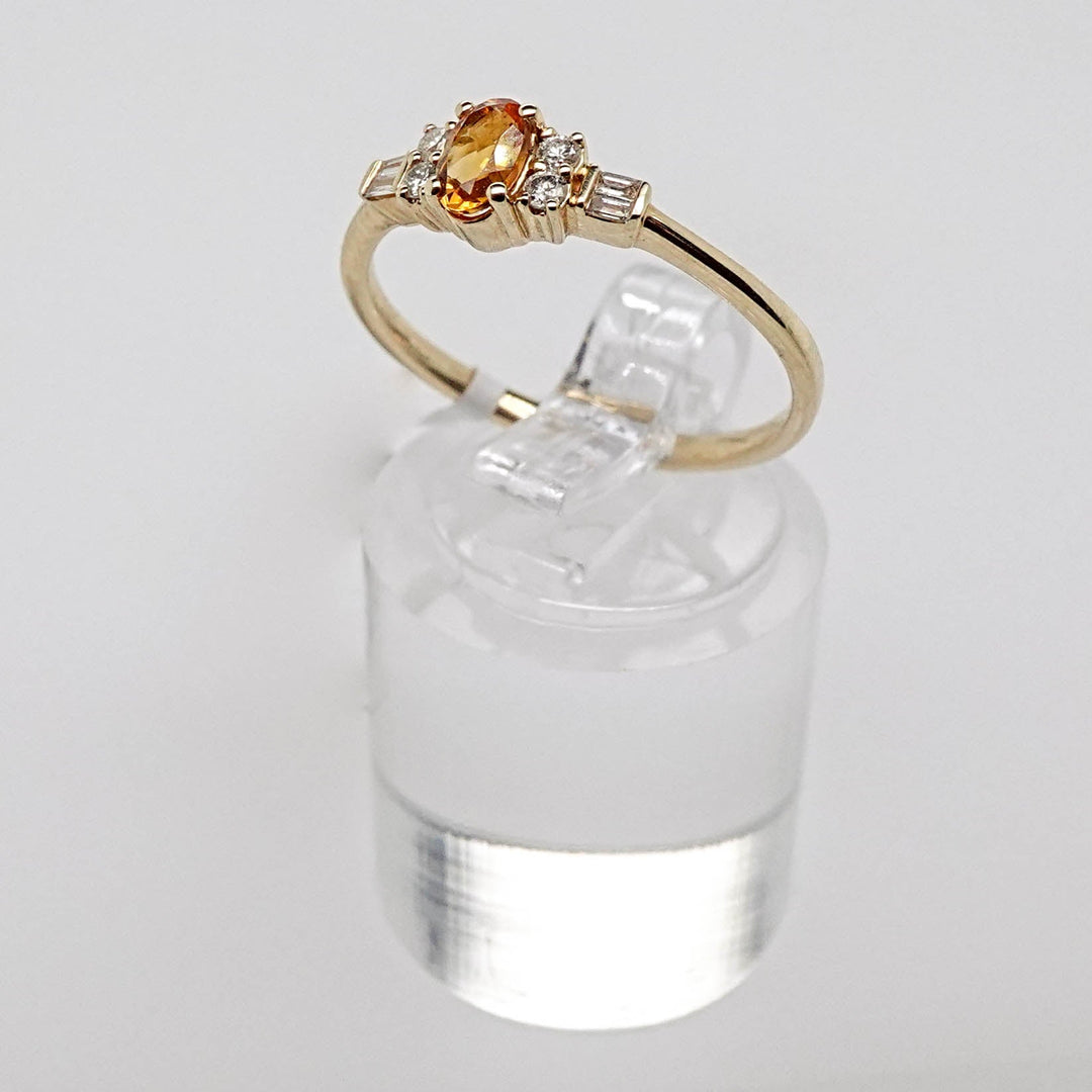 Citrine Ring with Diamond Accents - Acadian Estates &amp; CustomRing