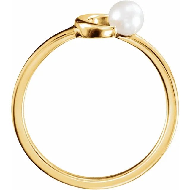 Crescent Moon & Pearl Ring - Acadian Estates & Custom