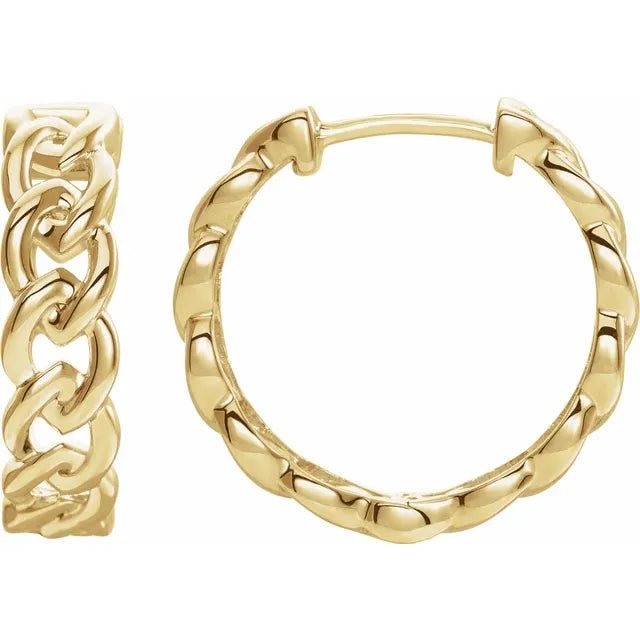 Curb Link Huggies - Acadian Estates &amp; CustomEarrings