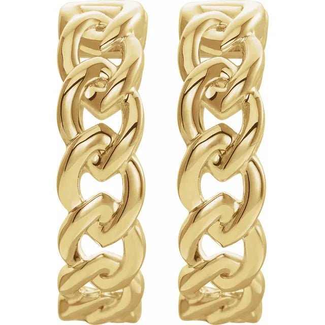 Curb Link Huggies - Acadian Estates &amp; CustomEarrings