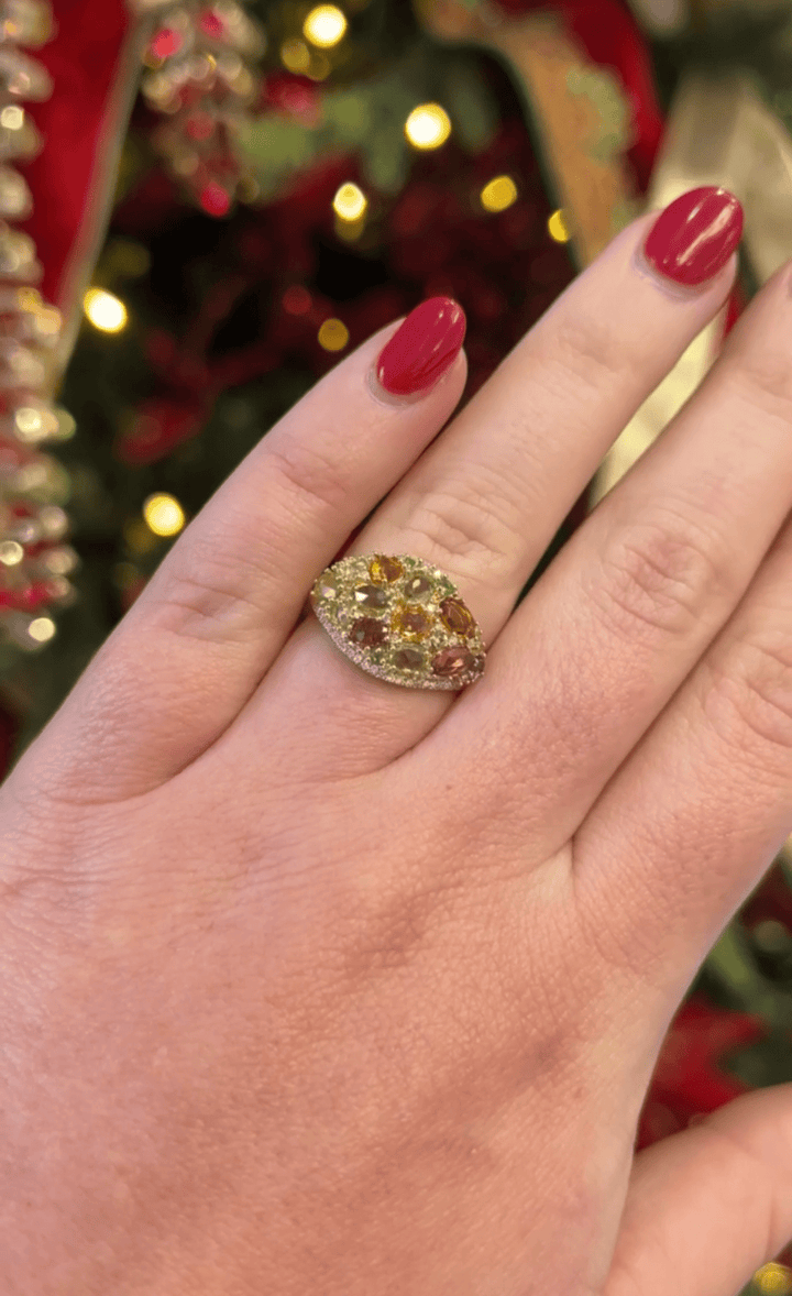 Diamond and Multi Gemstone Ring - Acadian Estates &amp; CustomRing