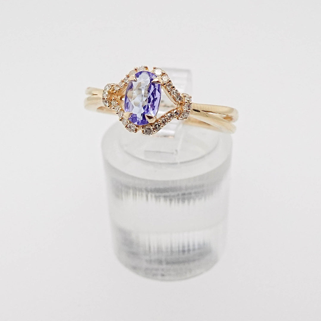 Diamond and Oval Tanzanite Ring - Acadian Estates &amp; CustomRing