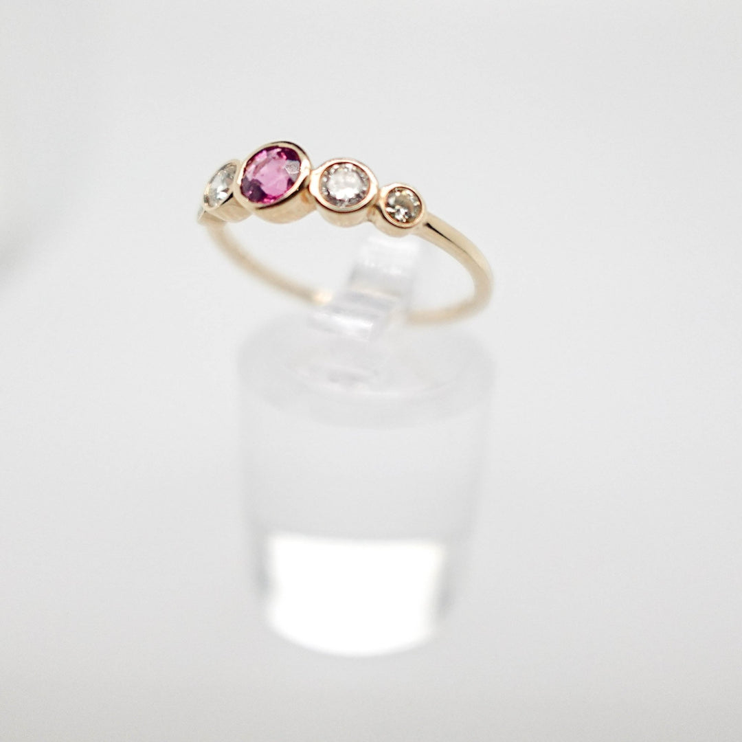 Diamond and Pink Tourmaline Ring - Acadian Estates &amp; CustomRing