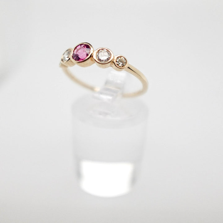 Diamond and Pink Tourmaline Ring - Acadian Estates &amp; CustomRing