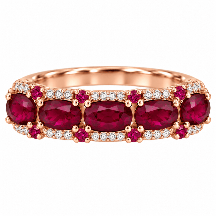 Diamond and Rhodolite Garnet Ring - Acadian Estates &amp; CustomRing