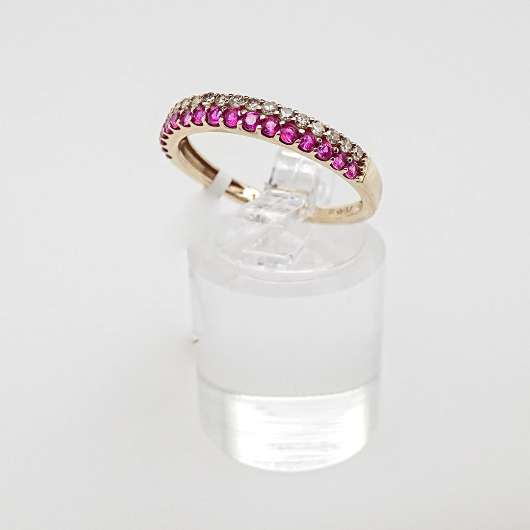 Diamond and Ruby Stacking Ring - Acadian Estates &amp; CustomRing