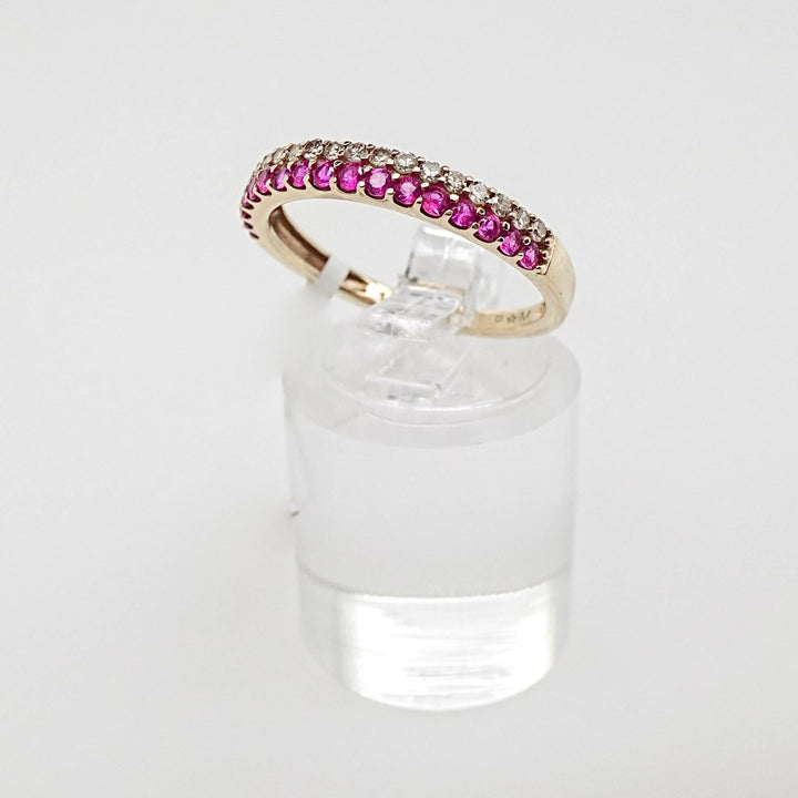 Diamond and Ruby Stacking Ring - Acadian Estates &amp; CustomRing