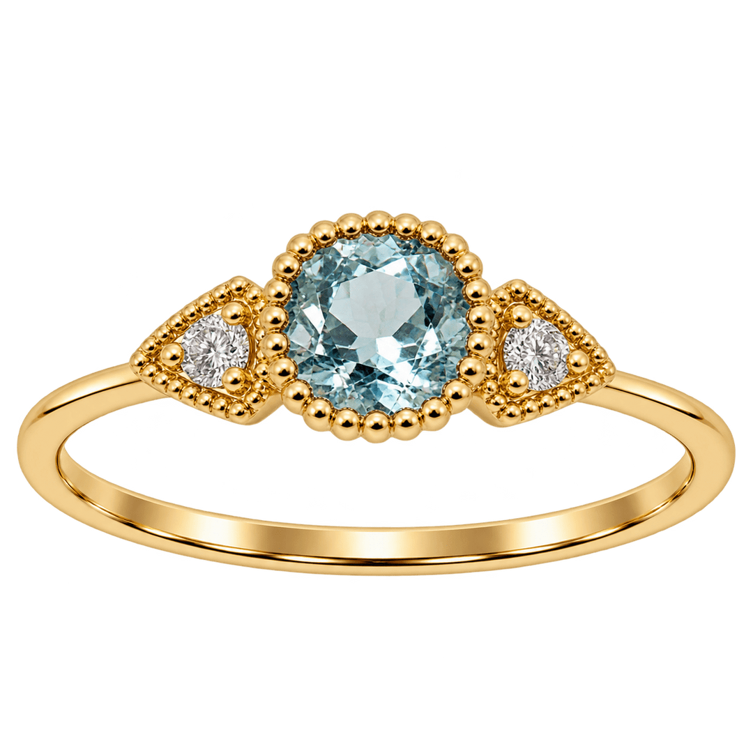 Diamond and Swiss Topaz Ring - Acadian Estates &amp; CustomRing