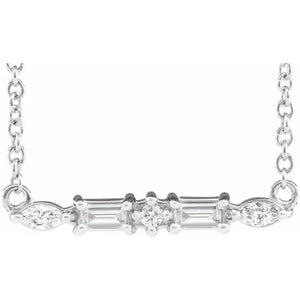 Diamond Bar Necklace - Acadian Estates & Customnecklace