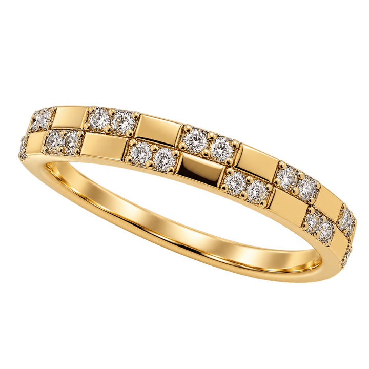 Diamond Checkered Detail Ring - Acadian Estates &amp; CustomRing
