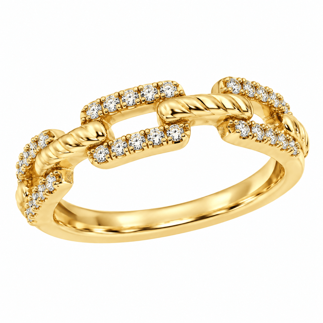 Diamond Curb Link Ring - Acadian Estates & CustomRing