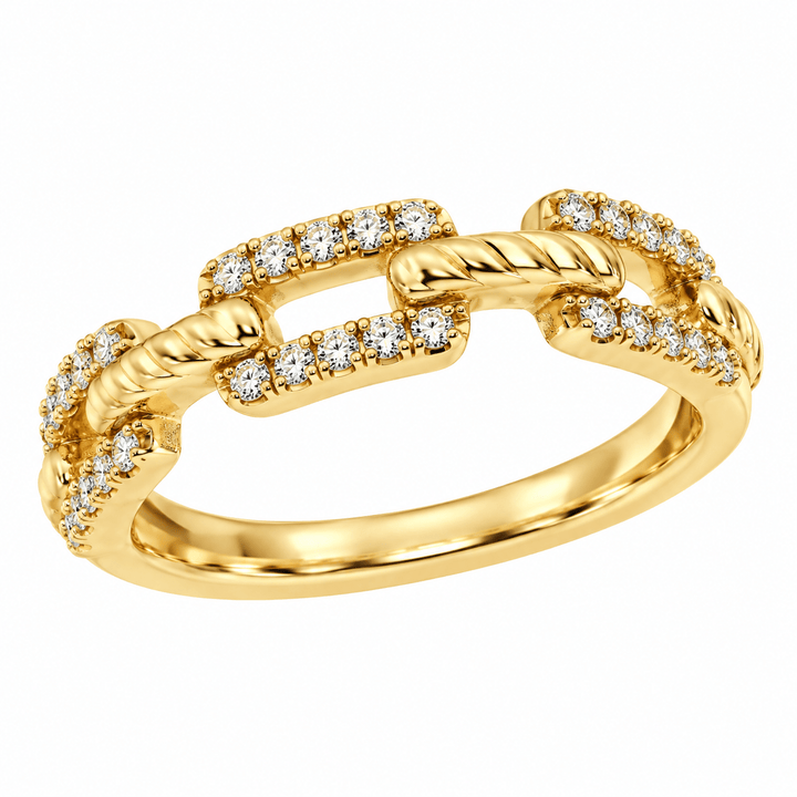 Diamond Curb Link Ring - Acadian Estates &amp; CustomRing