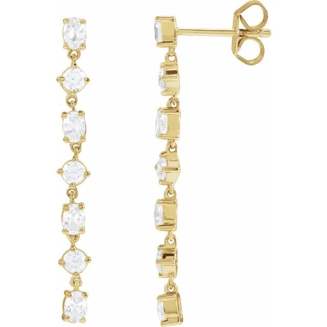 Diamond Dangle Earrings - Acadian Estates & Custom
