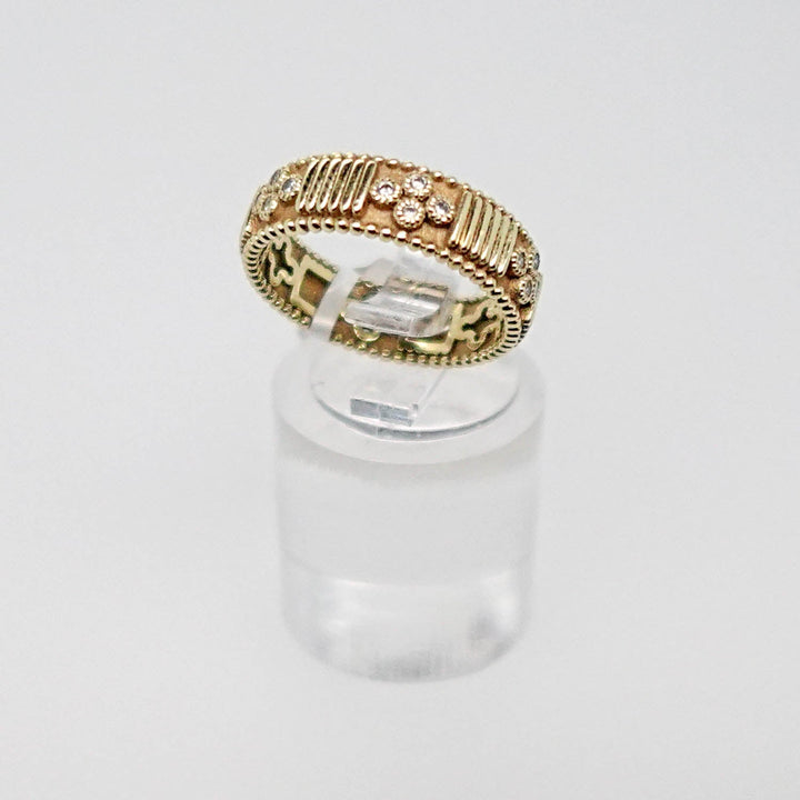 Diamond Eternity Band with Satin Finish - Acadian Estates &amp; CustomRing