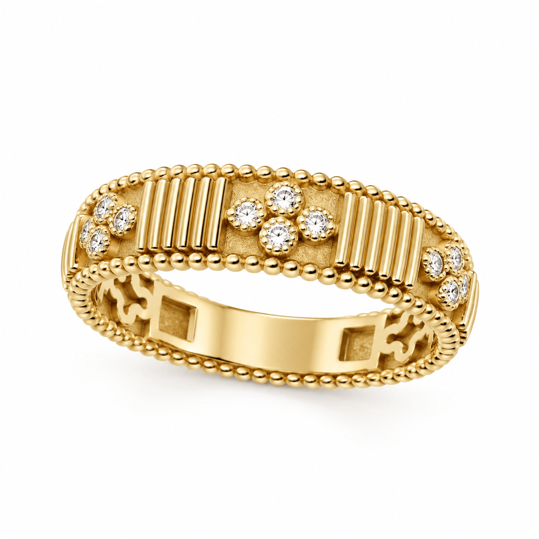 Diamond Eternity Band with Satin Finish - Acadian Estates &amp; CustomRing