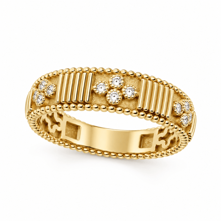 Diamond Eternity Band with Satin Finish - Acadian Estates &amp; CustomRing