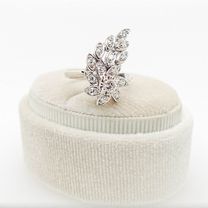 Diamond Feather Inspired Ring - Acadian Estates &amp; CustomRing