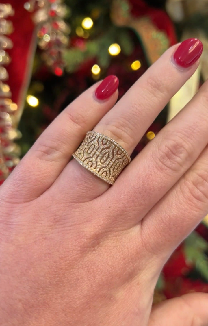Diamond Geometric Statement Ring - Acadian Estates &amp; CustomRing