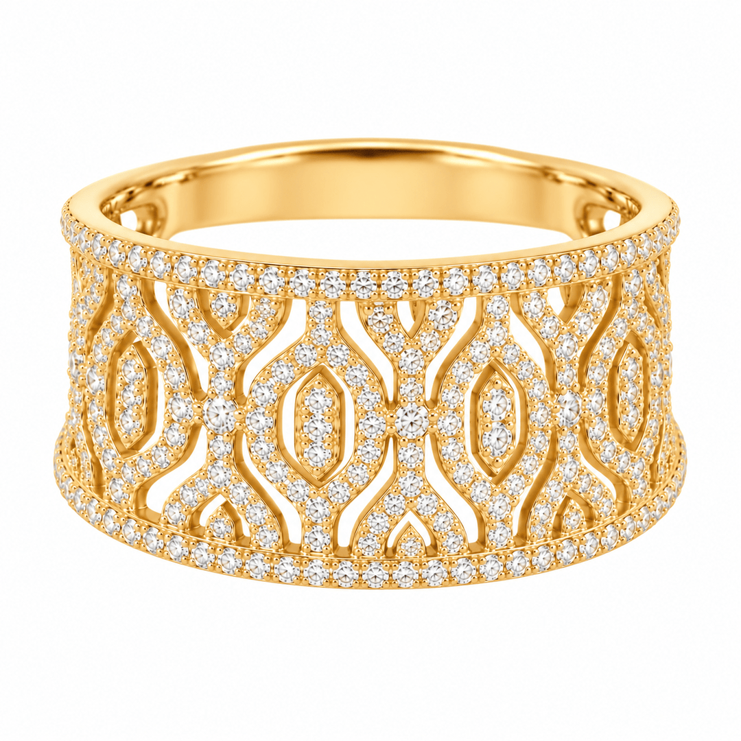 Diamond Geometric Statement Ring - Acadian Estates & CustomRing
