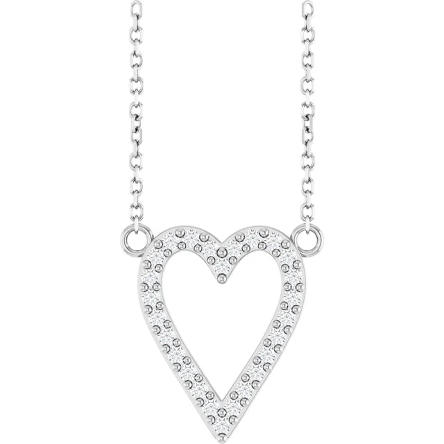 Diamond Heart Necklace - Acadian Estates & Customnecklace