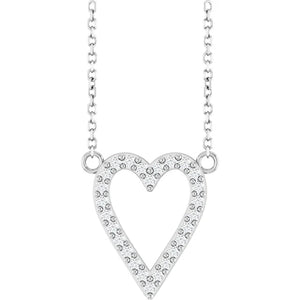 Diamond Heart Necklace - Acadian Estates & Customnecklace