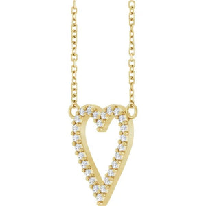 Diamond Heart Necklace - Acadian Estates & Customnecklace