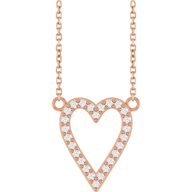 Diamond Heart Necklace - Acadian Estates & Customnecklace