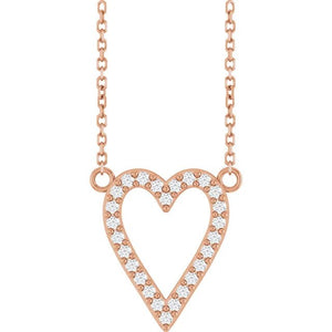 Diamond Heart Necklace - Acadian Estates & Customnecklace