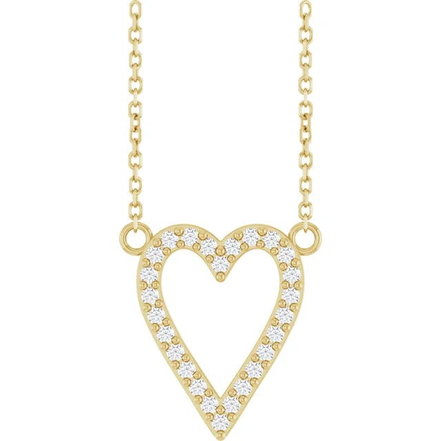 Diamond Heart Necklace - Acadian Estates & Customnecklace